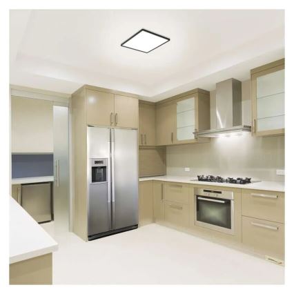 LED Stropna svetilka FLORI LED/18W/230V 4000K črna 29x29 cm