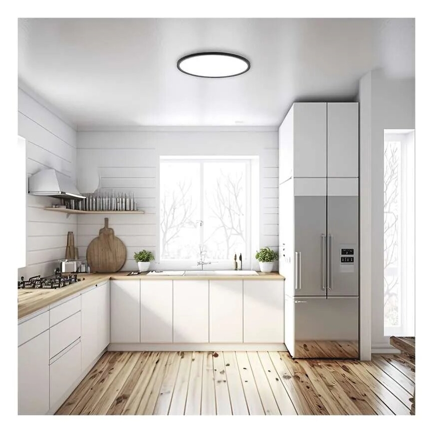 LED Stropna svetilka FLORI LED/18W/230V 4000K črna pr. 29 cm