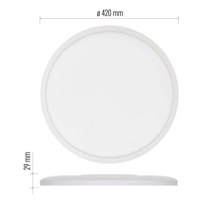 LED Stropna svetilka FLORI LED/22W/230V 4000K bela pr. 42 cm