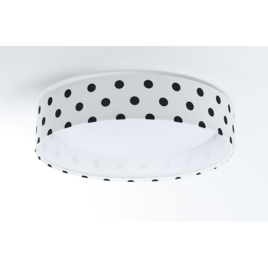 LED Otroška stropna svetilka GALAXY KIDS LED/24W/230V pikice bela/črna