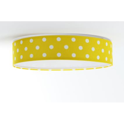 LED Otroška stropna svetilka GALAXY KIDS LED/24W/230V pikice rumena/bela