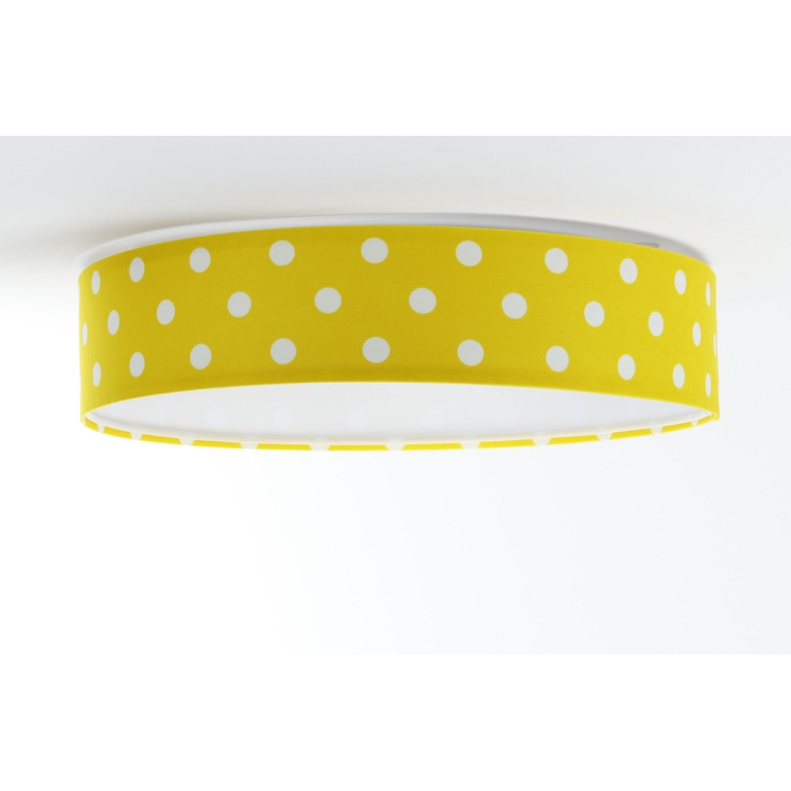 LED Otroška stropna svetilka GALAXY KIDS LED/24W/230V pikice rumena/bela