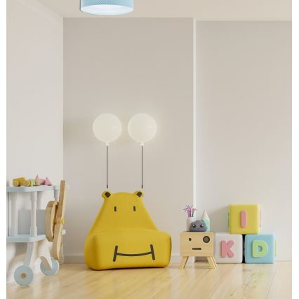 LED Stropna svetilka GALAXY KIDS LED/24W/230V pikice turkizna/bel