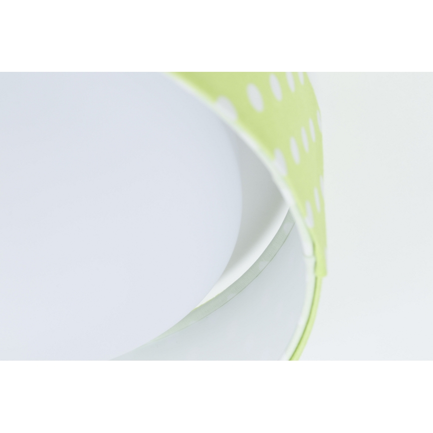 LED Otroška stropna svetilka GALAXY KIDS LED/24W/230V pikice zelena/bela