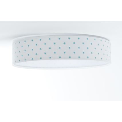 LED Otroška stropna svetilka GALAXY KIDS LED/24W/230V zvezde bela/turkizna