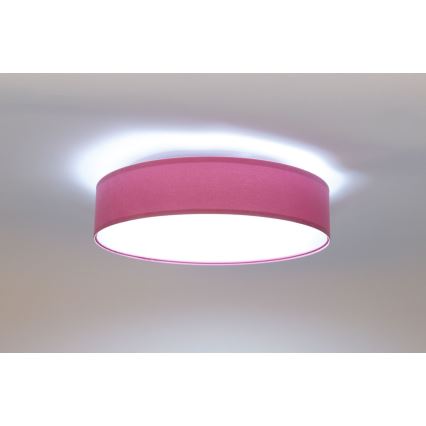 LED Stropna svetilka GALAXY LED/24W/230V pr. 44 cm roza/srebrna