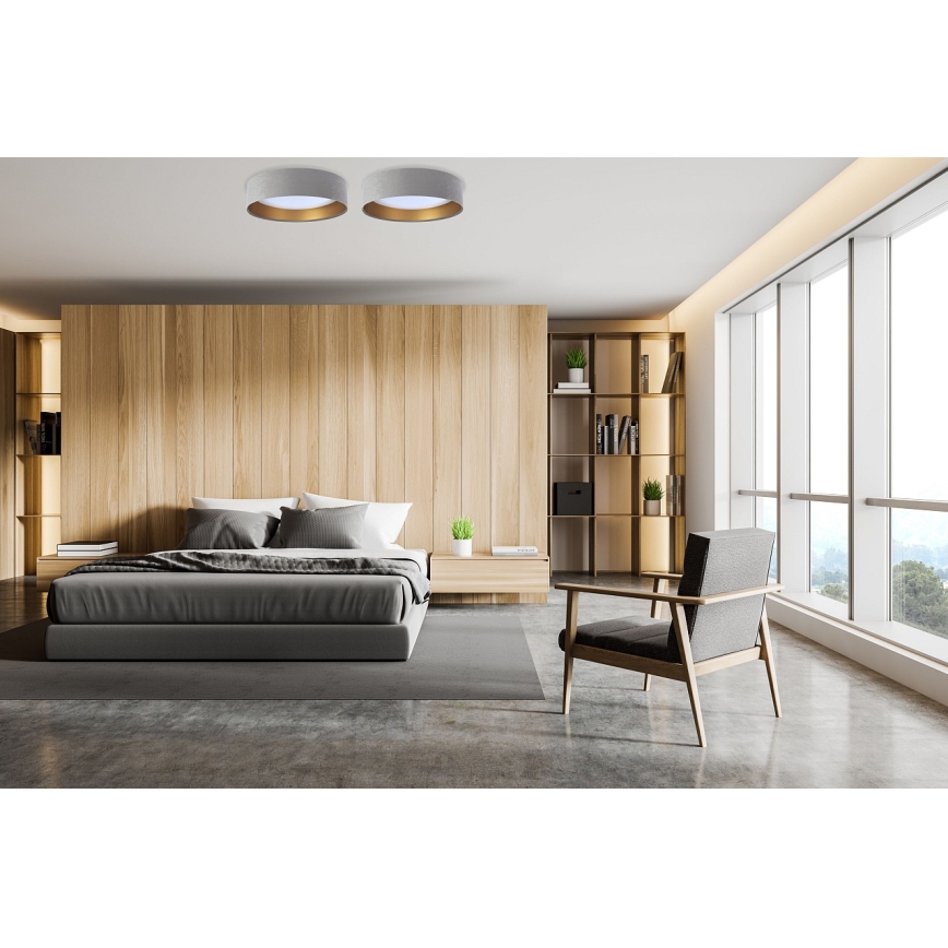 LED stropna svetilka GALAXY LED/24W/230V premer 44 cm siva/zlata