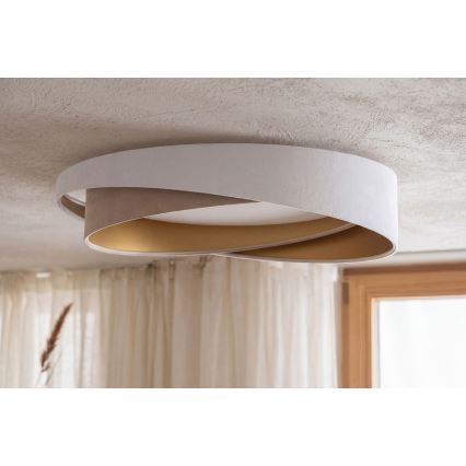 LED stropna svetilka GALAXY MODERN LED/24W/230V, premer 55 cm, bela/bež/zlata