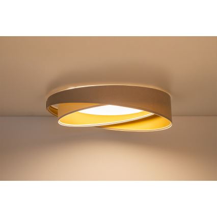 LED stropna svetilka GALAXY MODERN LED/24W/230V premer 55 cm bež/bela/zlata