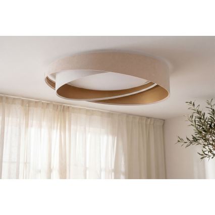 LED stropna svetilka GALAXY MODERN LED/24W/230V premer 55 cm bež/bela/zlata