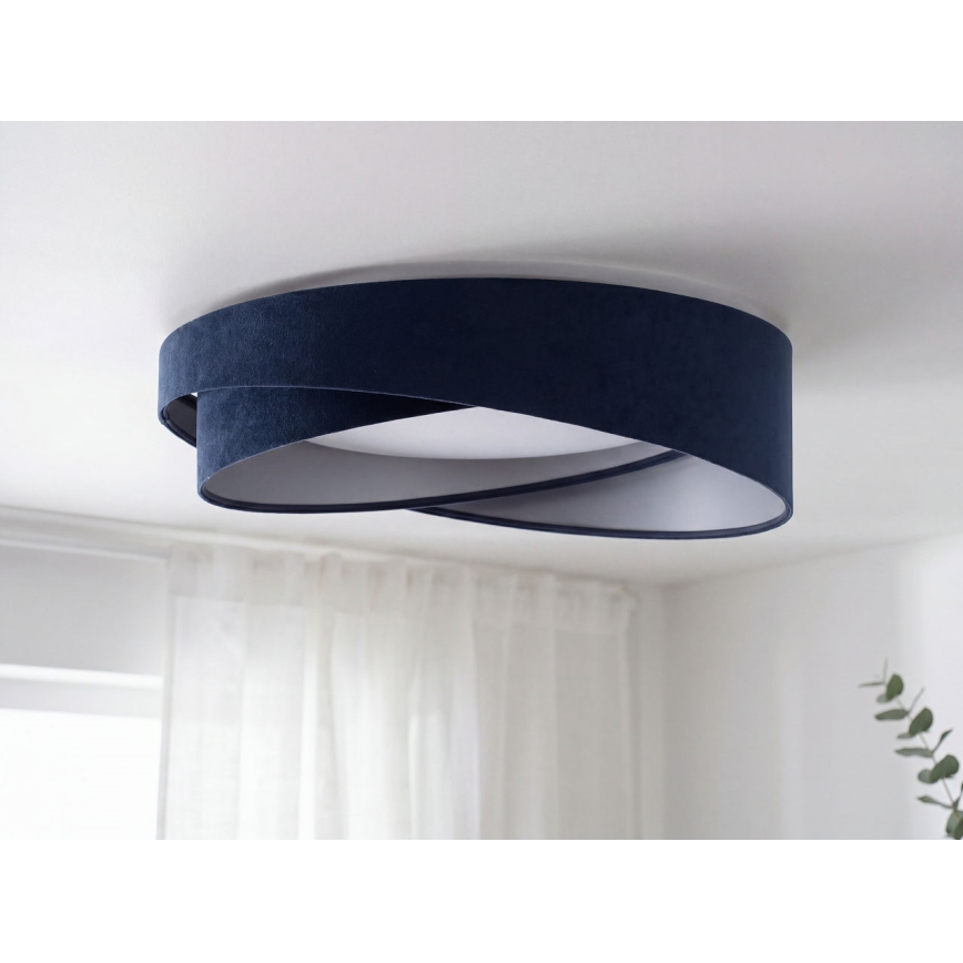 LED stropna svetilka GALAXY MODERN LED/24W/230V premer 55 cm modra/srebrna