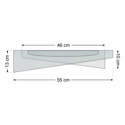 LED stropna svetilka GALAXY MODERN LED/24W/230V premer 55 cm modra/srebrna
