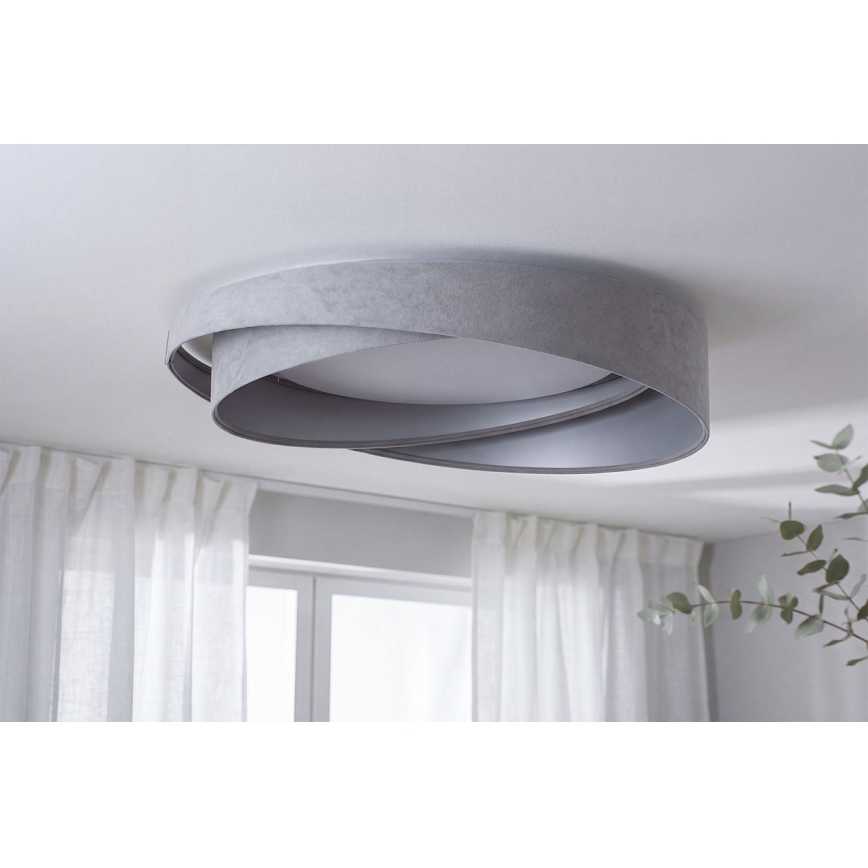 LED stropna svetilka GALAXY MODERN LED/24W/230V premer 55 cm siva/srebrna