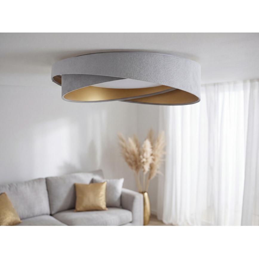 LED stropna svetilka GALAXY MODERN, LED/24W/230V, premer 55 cm, siva/zlata