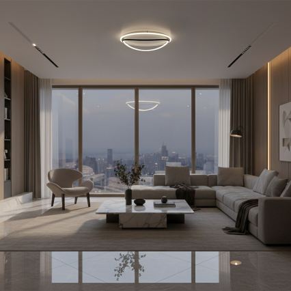 LED stropna svetilka HALO LED/38W/230V premer 50 cm črna