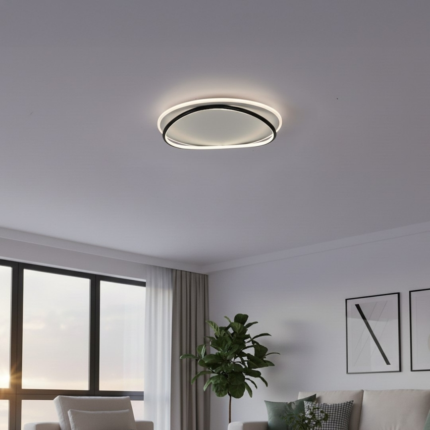 LED stropna svetilka HALO LED/38W/230V premer 50 cm črna