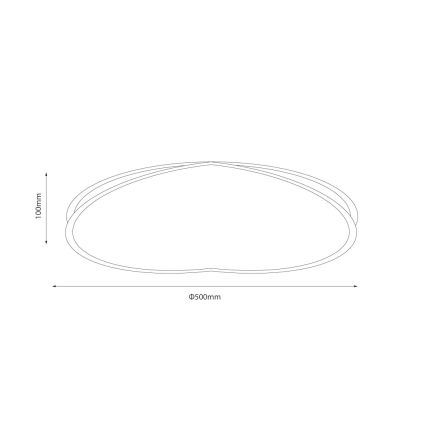 LED stropna svetilka HALO LED/38W/230V premer 50 cm črna