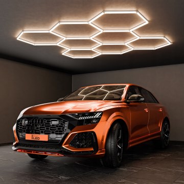 LED stropna svetilka HEXAGON LED/280W/85-265V 4000K 313x298 cm CRI 90 IP54 bela