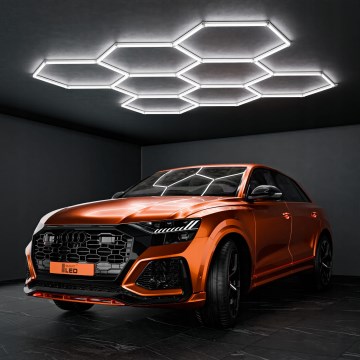 LED stropna svetilka HEXAGON LED/350W/85-265V 6500K 313x298 cm CRI 90 IP54 bela