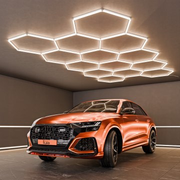LED stropna svetilka HEXAGON LED/570W/85-265V 4000K 522x298 cm CRI 90 IP44 bela