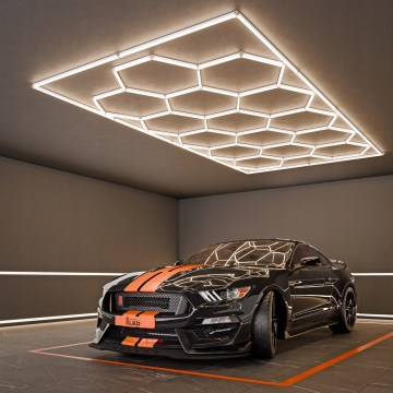 LED stropna svetilka HEXAGON LED/696W/85-265V 4000K 484x243 cm CRI 90 IP44 bela