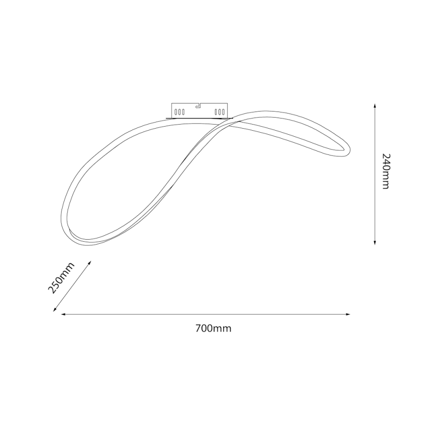 LED Stropna svetilka INFINITY LED/21W/230V črna