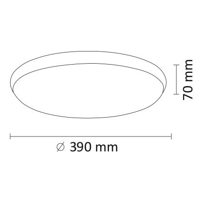 LED Stropna svetilka KERN LED/24W/230V črna