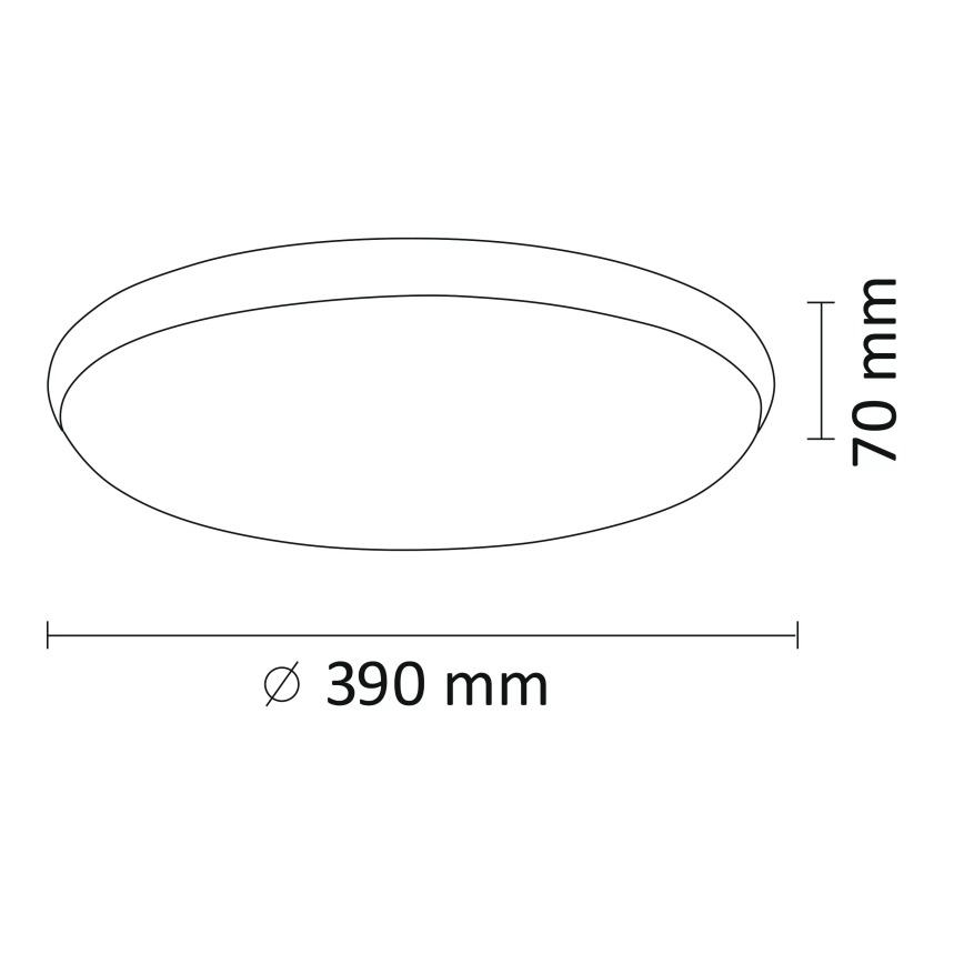 LED Stropna svetilka KERN LED/24W/230V črna