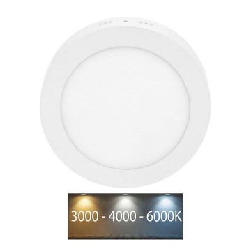 LED Stropna svetilka LADA LED/12W/230V 3000/4000/6000K pr. 17 cm bela