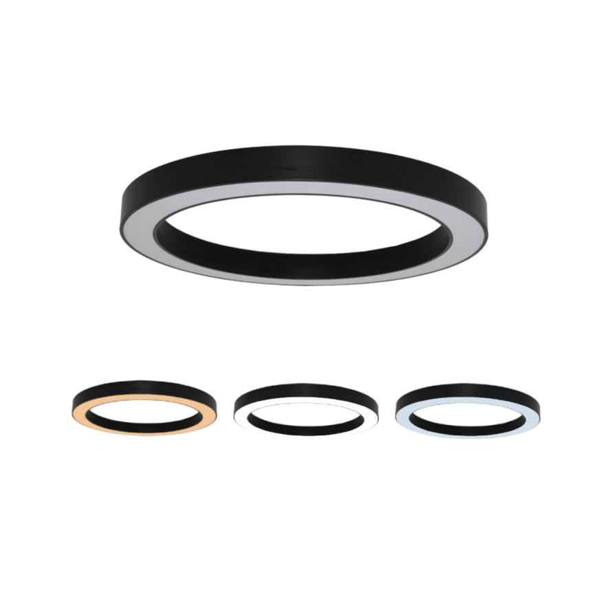 LED stropna svetilka LED/100W/230V 3000/4000/6500K premer 100 cm črna