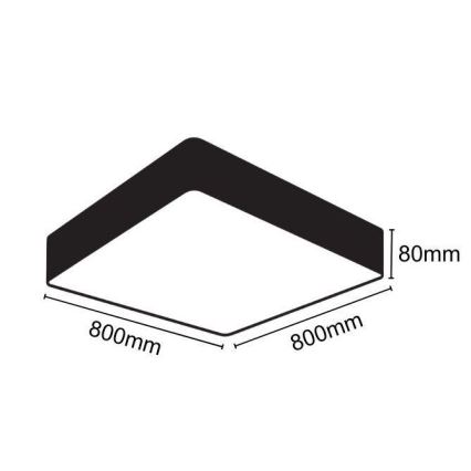 LED Stropna svetilka LED/110W/230V 4000K 80x80 cm