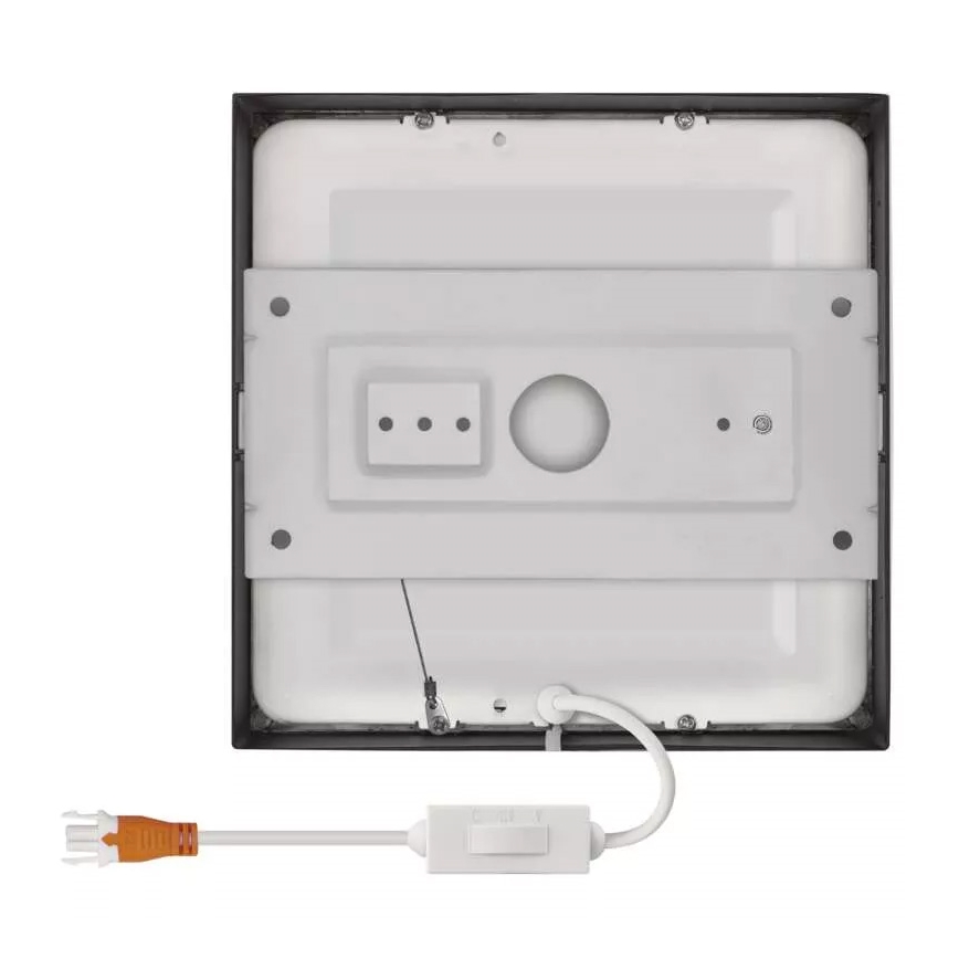LED Stropna svetilka NEXXO LED/12,5W/230V 3000/3500/4000K 17x17 cm črna