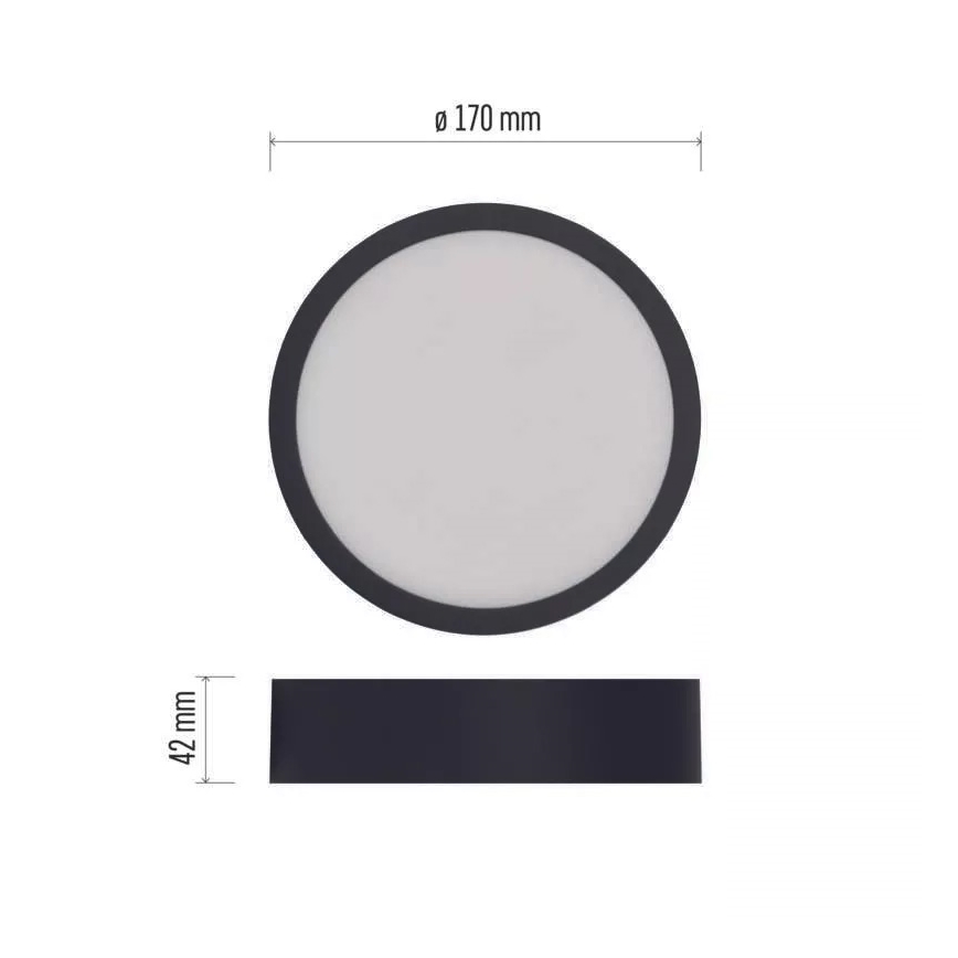 LED Stropna svetilka NEXXO LED/12,5W/230V 3000/3500/4000K pr. 17 cm črna
