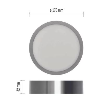 LED Stropna svetilka NEXXO LED/12,5W/230V 3000/3500/4000K pr. 17 cm mat krom