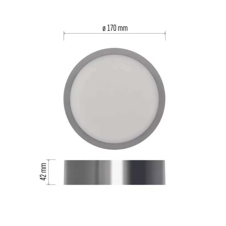 LED Stropna svetilka NEXXO LED/12,5W/230V 3000/3500/4000K pr. 17 cm mat krom