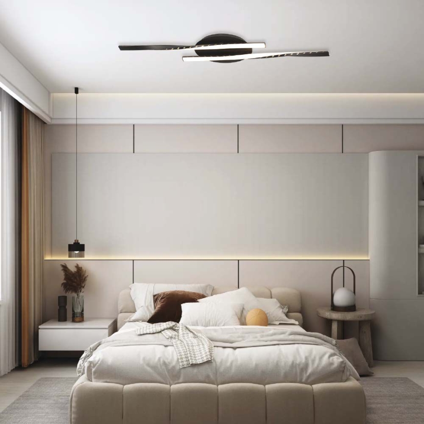 LED Stropna svetilka LED/12W/230V 3000K črna