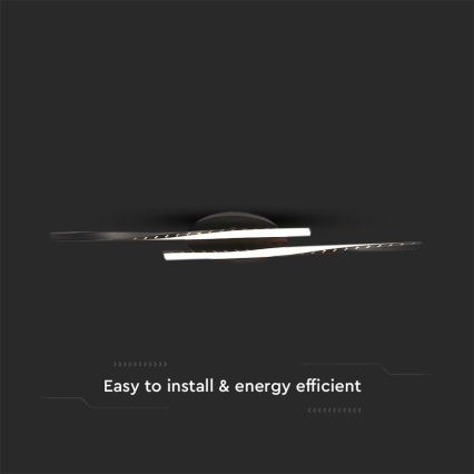 LED Stropna svetilka LED/12W/230V 3000K črna