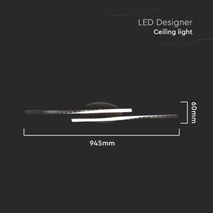 LED Stropna svetilka LED/12W/230V 3000K črna