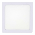 LED Stropna svetilka LED/12W/230V 4200K 16,3x16,3 cm bela
