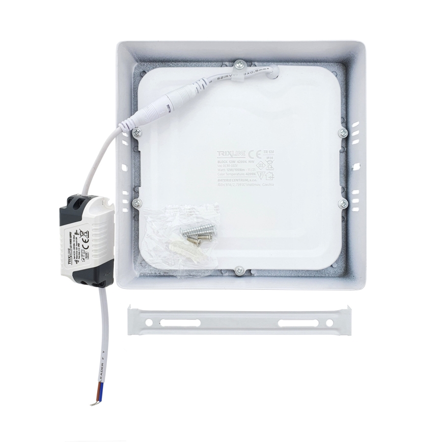 LED Stropna svetilka LED/12W/230V 4200K 16,3x16,3 cm bela