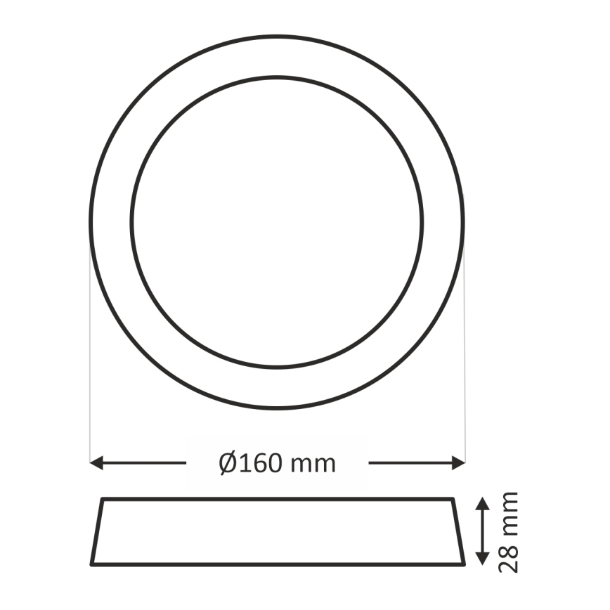 LED Stropna svetilka LED/12W/230V 4200K pr. 16 cm bela