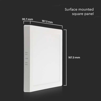 LED Stropna svetilka LED/12W/230V 6500K 16,7x16,7 cm bela