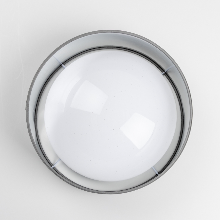 LED stropna svetilka LED/12W/230V premer 32 cm siva/srebrna