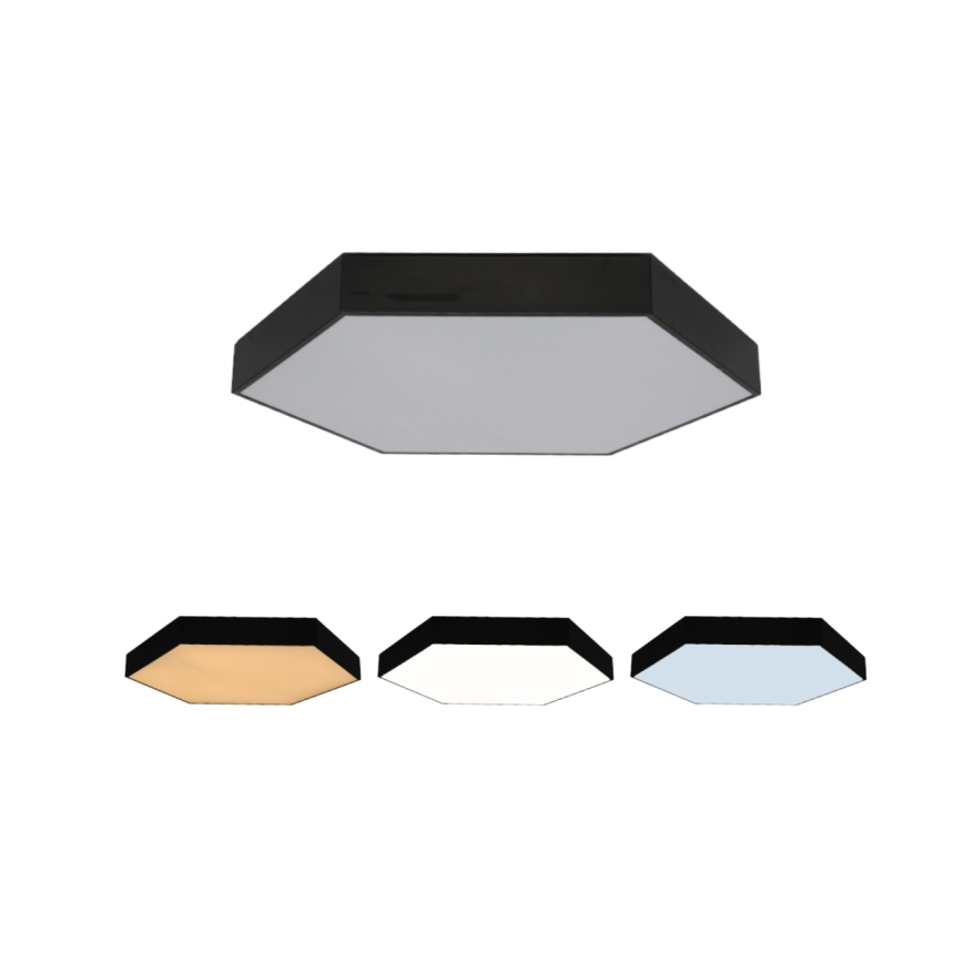 LED stropna svetilka LED/135W/230V 3000/4000/6500K premer 80 cm črna