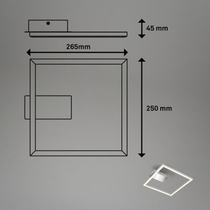 LED stropna svetilka LED/14W/230V matni krom
