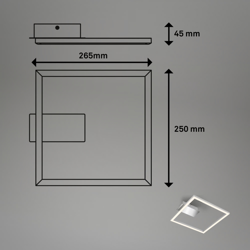LED stropna svetilka LED/14W/230V matni krom