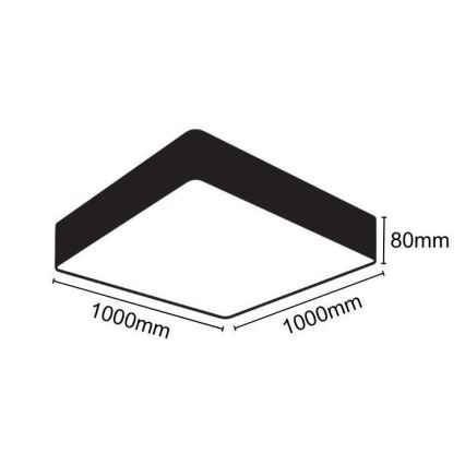 LED Stropna svetilka LED/170W/230V 4000K 100x100 cm