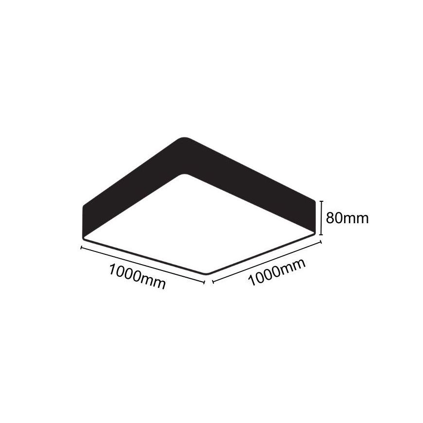 LED Stropna svetilka LED/170W/230V 4000K 100x100 cm