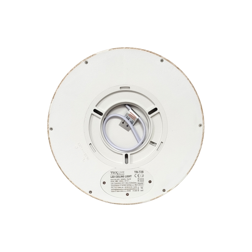 LED stropna svetilka LED/18W/230V 3000/4000/6500K, premer 23 cm, bež