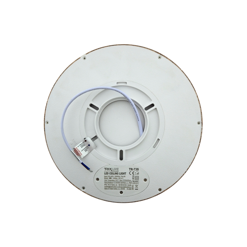 LED stropna svetilka LED/18W/230V 3000/4000/6500K, premer 23 cm, rjava